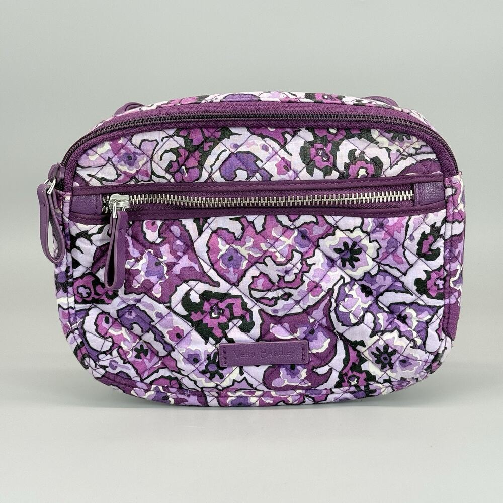Vera Bradley Iconic RFID Purple Lilac Paisley Crossbody Purse